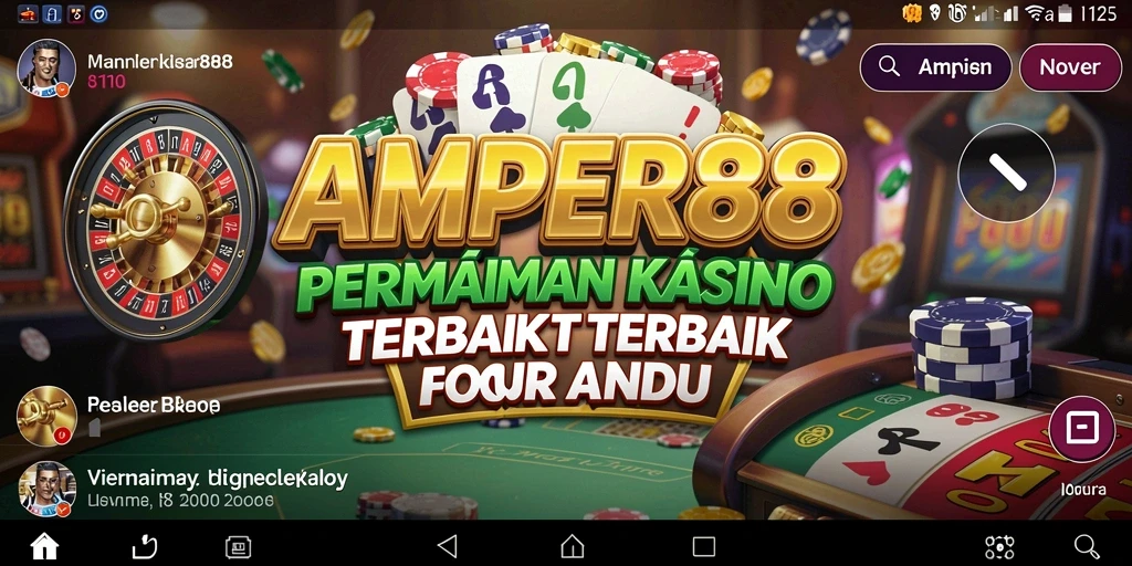 Screenshot AMPER88 menampilkan gameplay kasino yang menarik dan seru.