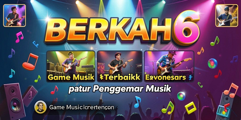 Tampilan gameplay seru dari BERKAH6 dengan tantangan musik yang menarik.
