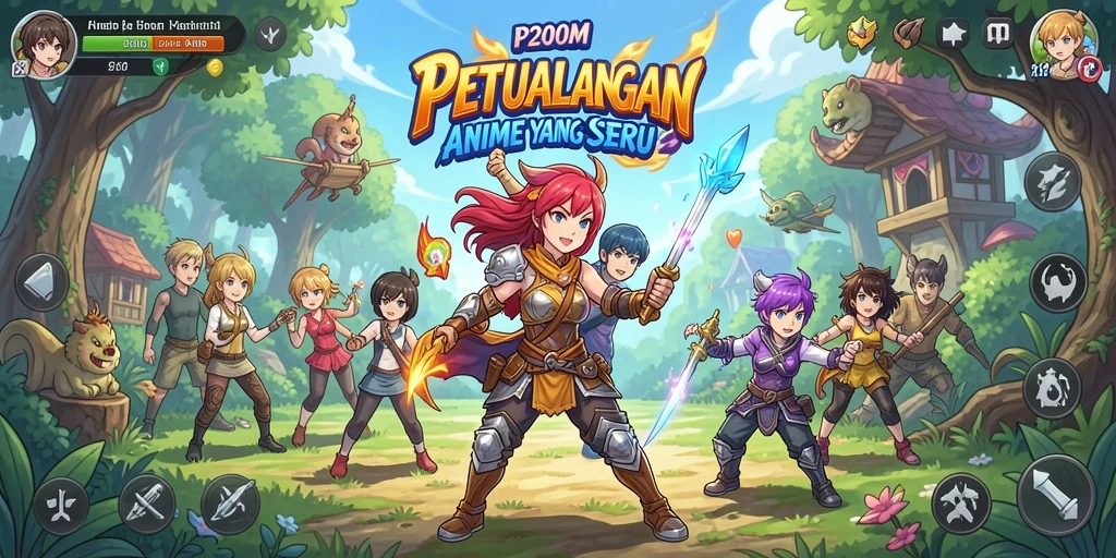 Screenshot yang menunjukkan aksi seru dalam gameplay P200M.