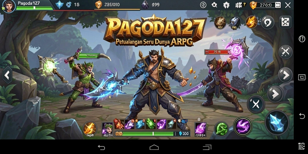 Screenshot menampilkan gameplay seru dan aksi pertarungan di PAGODA127.