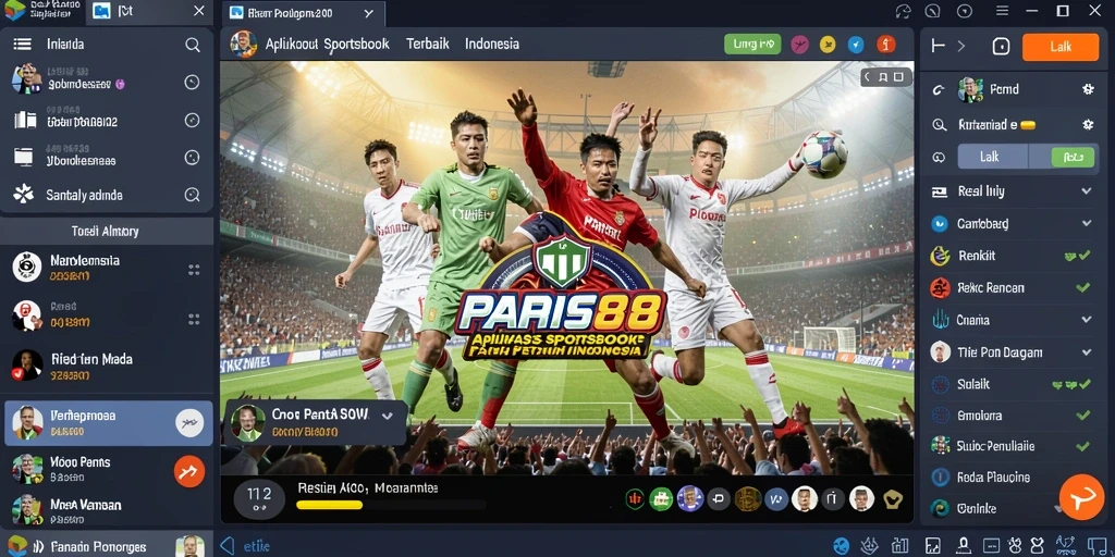 Tampilan menarik dari gameplay aplikasi Sportsbook PARIS88.