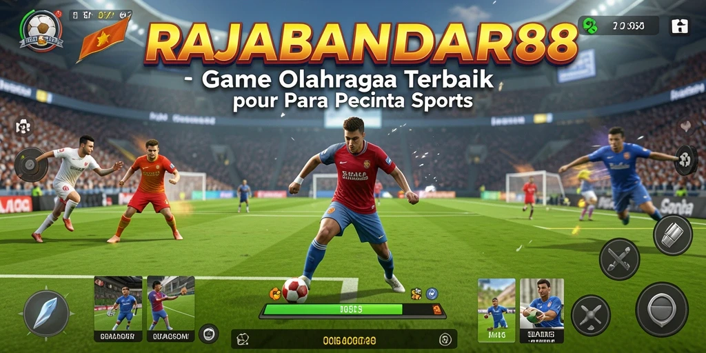 Tampilan layar utama RAJABANDAR88 dengan aksi olahraga yang menarik.