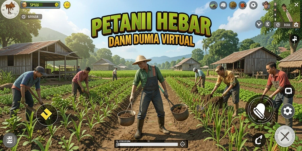 Screenshot menunjukkan gameplay seru dalam bertani di SP666.