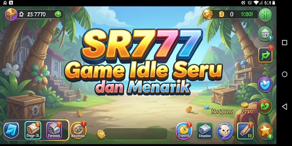 Tampilan gameplay SR777 menampilkan berbagai sumber daya yang sedang dikelola.