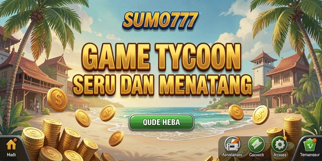 Tampilan gameplay <strong>SUMO777</strong> dengan manajemen bisnis yang menarik.